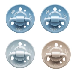 Nip®Rundsauger Cherry "blue" Boy Gr. 2 (ab 6 Monate) 4 Stück Beige/blau/hellblau/blau