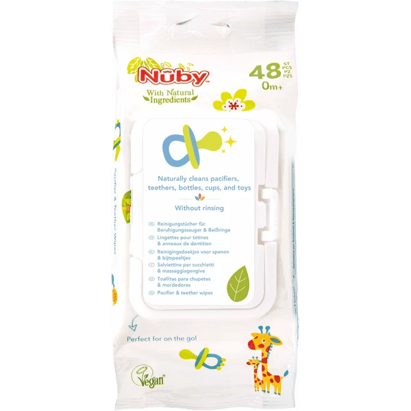 Nuby Nûby Antibakterielle Feuchttücher Für Schnuller Und Beißringe All Natural 48 Stück Mit Verschließbarer Spenderbox 3 Nuby Nûby Antibakterielle Feuchttücher Für Schnuller Und Beißringe All Natural 48 Stück Mit Verschließbarer Spenderbox