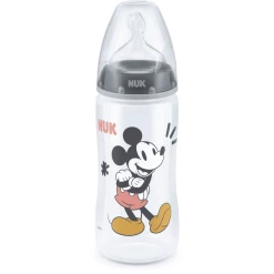 NUK Babyflasche First Choice+ Disney Mickey Mouse 300 Ml, Temperature Control Grau
