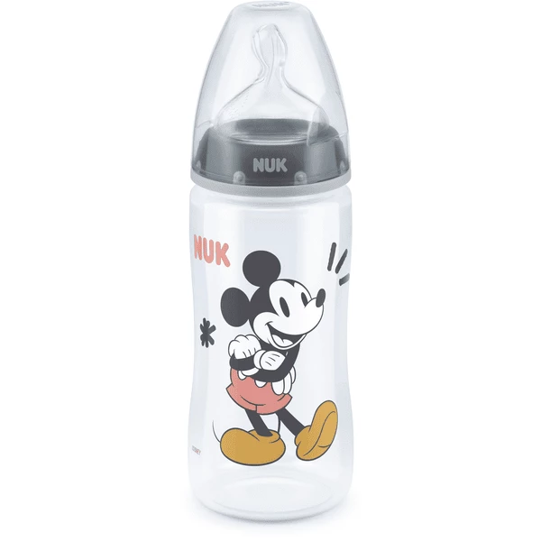 NUK Babyflasche First Choice+ Disney Mickey Mouse 300 Ml, Temperature Control Grau 3 NUK Babyflasche First Choice+ Disney Mickey Mouse 300 Ml, Temperature Control Grau
