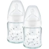 NUK Glasflasche First Choice⁺ Ab Der Geburt 120 Ml, Temperature Control Im Doppelpack Weiß -Nip-Family shop nuk glasflasche first choice ab der geburt 120 ml temperature control im doppelpack weiss a329550
