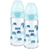 NUK Glasflasche First Choice⁺ Ab Der Geburt 240 Ml, Temperature Control Im Doppelpack Blau -Nip-Family shop nuk glasflasche first choice ab der geburt 240 ml temperature control im doppelpack blau a329554