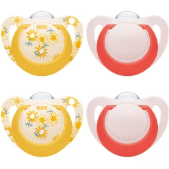 NUK Schnuller Star, Gr. 3 In Gelb/rot