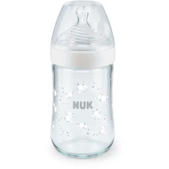 NUK Trinkflasche Nature Sense Aus Glas, 240ml In Weiß