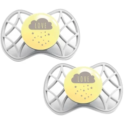 Nuvita® Nuvita Schnuller OrtodontischemSauger Air. 55 Cool! Glow Mit Stericover 6m+, Design Sugar Cookie, 2 Stück