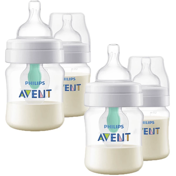 Philips Avent Anti-Kolik Flasche SCF810/24 Inkl. AirFree-Ventil, 125ml, 4 Stück, Transparent 3 Philips Avent Anti-Kolik Flasche SCF810/24 Inkl. AirFree-Ventil, 125ml, 4 Stück, Transparent