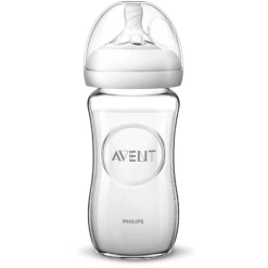 Philips Avent Natural Flasche Glas SCF053/17, 240ml, 1 Stück, Transparent