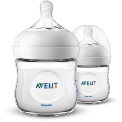 Philips Avent Natural Flasche SCF030/27, 125ml, 2 Stück, Transparent