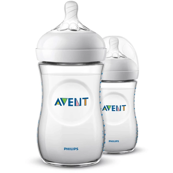 Philips Avent Natural Flasche SCF033/27, 260ml, 2 Stück, Transparent 3 Philips Avent Natural Flasche SCF033/27, 260ml, 2 Stück, Transparent