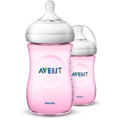 Philips Avent Natural Flasche SCF034/27, 260ml, 2 Stück, Rosa