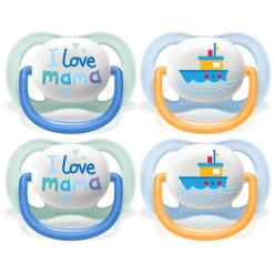 Philips Avent Schnuller Ultra Air SCF080/01 Collection Happy 0-6m Boy Mama/Boat Im Doppelpack