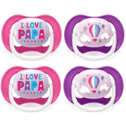 Philips Avent Schnuller Ultra Air SCF080/04 Collection Happy 6-18m Boy Mama/Ballon Im Doppelpack