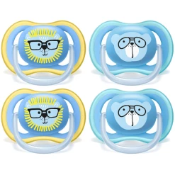 Philips Avent Schnuller Ultra Air SCF349/14 18m+ 4 Stück Löwe/Bär