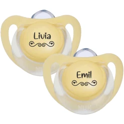 Schnullireich Schnuller Mit Namen / Namensschnuller 1 X NUK Love Gelb