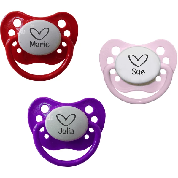 Schnullireich Schnuller Mit Namen / Namensschnuller NIP Herz – 2er Set Rosa 3 Schnullireich Schnuller Mit Namen / Namensschnuller NIP Herz – 2er Set Rosa