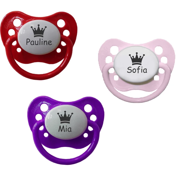 Schnullireich Schnuller Mit Namen / Namensschnuller NIP Krone – 2er Set Rosa 3 Schnullireich Schnuller Mit Namen / Namensschnuller NIP Krone – 2er Set Rosa