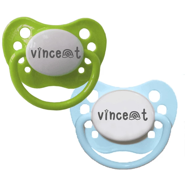 Schnullireich Schnuller Mit Namen / Namensschnuller NIP Rainbow – 2er Set Blau 3 Schnullireich Schnuller Mit Namen / Namensschnuller NIP Rainbow – 2er Set Blau