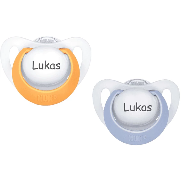 Schnullireich Schnuller Mit Namen / Namensschnuller NUK Genius – 2er Set (Junge) Weiß 4 Schnullireich Schnuller Mit Namen / Namensschnuller NUK Genius – 2er Set (Junge) Weiß – Bild 2