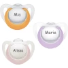 Schnullireich Schnuller Mit Namen / Namensschnuller NUK Genius – 2er Set (Mädchen) Weiß