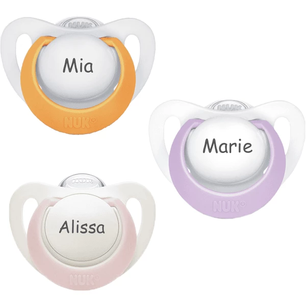 Schnullireich Schnuller Mit Namen / Namensschnuller NUK Genius – 2er Set (Mädchen) Weiß 3 Schnullireich Schnuller Mit Namen / Namensschnuller NUK Genius – 2er Set (Mädchen) Weiß