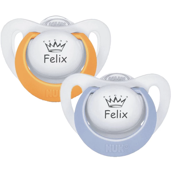 Schnullireich Schnuller Mit Namen / Namensschnuller NUK Genius Krone – 2er Set (Junge) Weiß 4 Schnullireich Schnuller Mit Namen / Namensschnuller NUK Genius Krone – 2er Set (Junge) Weiß – Bild 2