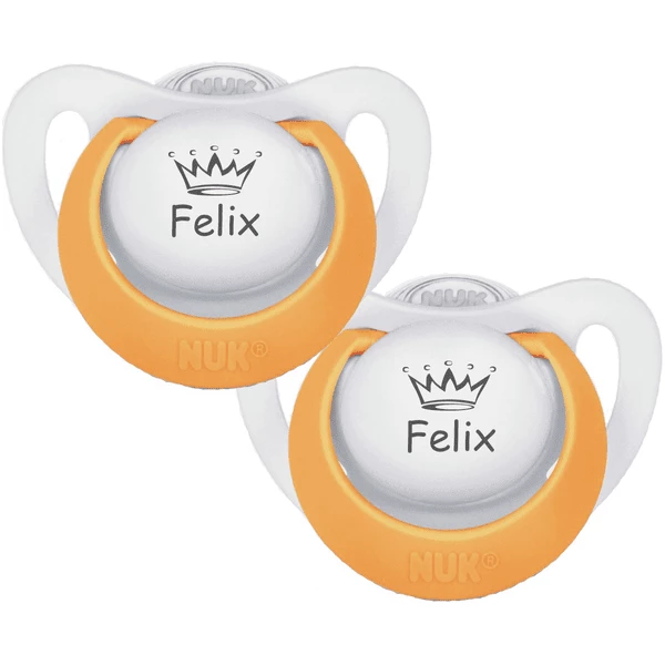 Schnullireich Schnuller Mit Namen / Namensschnuller NUK Genius Krone – 2er Set (Junge) Weiß 6 Schnullireich Schnuller Mit Namen / Namensschnuller NUK Genius Krone – 2er Set (Junge) Weiß – Bild 4