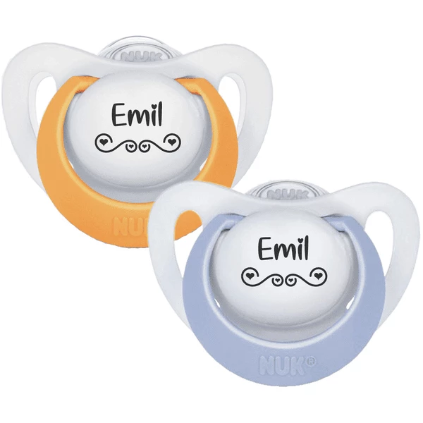 Schnullireich Schnuller Mit Namen / Namensschnuller NUK Genius Love – 2er Set (Junge) Weiß 4 Schnullireich Schnuller Mit Namen / Namensschnuller NUK Genius Love – 2er Set (Junge) Weiß – Bild 2