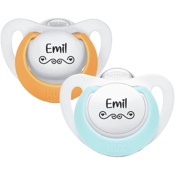 Schnullireich Schnuller Mit Namen / Namensschnuller NUK Genius Love – 2er Set (Junge) Weiß 5 Schnullireich Schnuller Mit Namen / Namensschnuller NUK Genius Love – 2er Set (Junge) Weiß – Bild 3