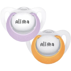 Schnullireich Schnuller Mit Namen / Namensschnuller NUK Genius Rainbow – 2er Set (Mädchen) Weiß -Nip-Family shop schnullireich schnuller mit namen namensschnuller nuk genius rainbow 2er set maedchen weiss a405653 4