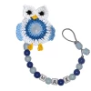 Schnullireich Schnullerkette Mit Namen Häkel-Eule Blau -Nip-Family shop schnullireich schnullerkette mit namen haekel eule blau a405679 1