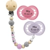 Schnullireich Schnullerkette Mit Namen Häkelperle + MAM Schnuller 6-18 Mon Rosa -Nip-Family shop schnullireich schnullerkette mit namen haekelperle mam schnuller 6 18 mon rosa a406076
