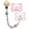 Schnullireich Schnullerkette Mit Namen + MAM Schnuller Daddy 2-6 Mon. Rosa -Nip-Family shop schnullireich schnullerkette mit namen mam schnuller daddy 2 6 mon rosa a405960