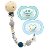 Schnullireich Schnullerkette Mit Namen + MAM Schnuller Mummy 6-18 Mon. Blau -Nip-Family shop schnullireich schnullerkette mit namen mam schnuller mummy 6 18 mon blau a406077